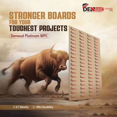 For Projects That Demand Strength!
Denwud Platinum WPC delivers 0.7 density and 100% durability, ensuring your toughest projects are built to last.
Power up your build with Denwud.
.
#denwud #denwudpremium #AffordableElegance #durabledesign  #HomeUpgrade #SleekInteriors #wpc