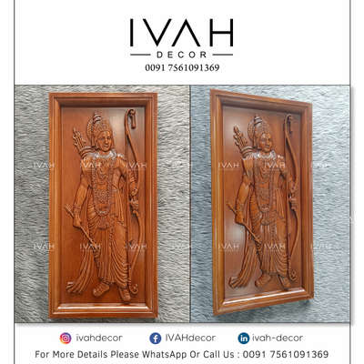 Shri Ram Bhagwan wood carving : IVAH Decor
Work in progress
#IVAH #ivahdecor ##jaisriram #sriram #hanuman #ayodhya #woodfurnituredesign #walldecor #homedecor #ayodhyarammandir #raman #ayodhya #ayodhyarammandir🚩 #hanuman #lordhanumanji #hanumanjayanti #sitaramam #templedoor #Poojaroom