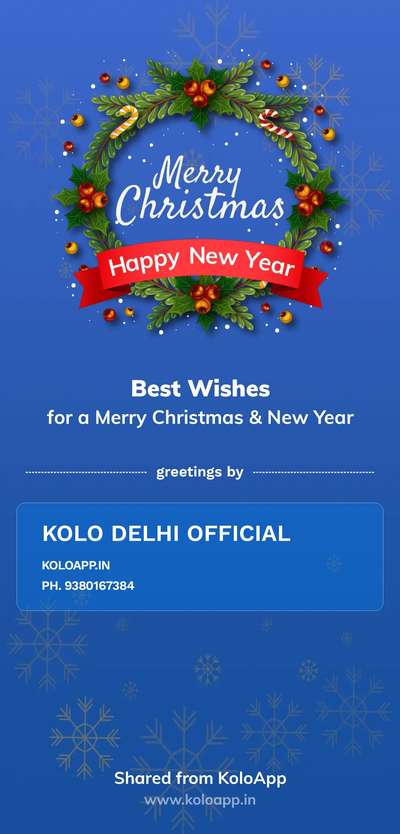 Personal details ke saath holiday greetings banaye Koloapp par. 

 #holiday #christmas #koloapp