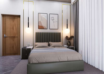 Interior bedroom 3d view