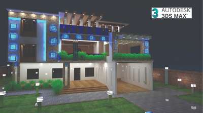 2500 sq feet home. #3dhouse, #3DPlans,  #nightview, #2500sqftHouse #2500sq