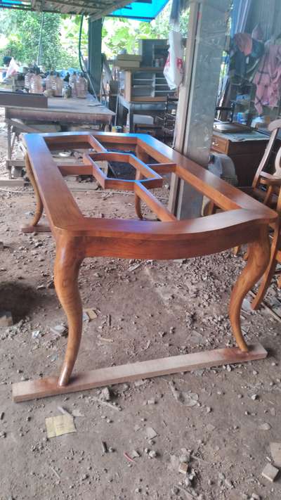 teakwood dining table  pu matt finishing