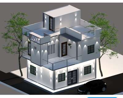 25x25 625 sqft corner elevation work 
with night render views 
very attracting 2 side facing design 

#creative_corner #cornerhouse #homeinspo #homesecurityalarm #homeview #HouseConstruction #40LakhHouse #SmallHomePlans #Smallhousekerala #WhiteBuilders #WhiteGlo #whitelove #SouthFacingPlan #southcity #nightphotography #nightwalkthrough #nightrender