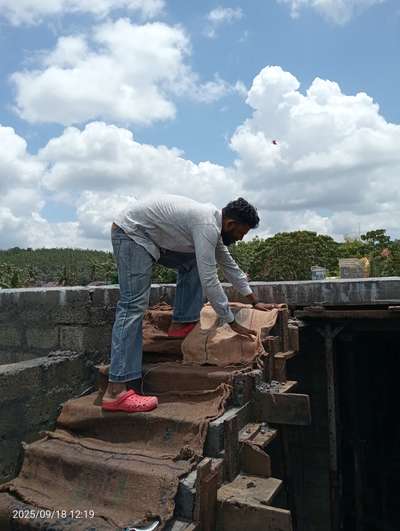 Stairs and roof slab curing sessions of our Mulanthuruthy site.