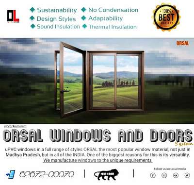 Orsal Windows and Doors protect your family from cold, rain and hot weather…It is made of advanced technology…

ULTIMATE WEATHER RESISTANCE.....with Orsal's superior sound insulation, you are sure always have the quiet and peace you desire at home. 

Switch to Orsal Windows and Doors today.
Call 📲+91-62672-00070

#indorecity #indore #indori #indoremerijaan #indorediaries #indoreinfo #indorelove #indorepan #indorian #indorewale #indoregram #indoreunseen #streetsofindore #indoreupdates #rajwadaindore #mp09 #mp #madhyapradesh #apnamp09 #ujjain #mhow #dewas #indoresmartcity #ssinfinitus #indorebypass #indoreteasuretown #skyluxuria #indorizayka #orsalindia #indoriartist