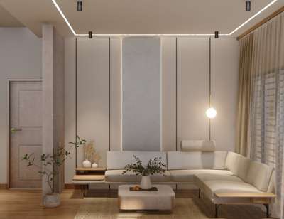 Seamless fusion : where Japanese zen meets Scandinavian Elegance in this Living room design.
Location: Malaparamb
 #LivingroomDesigns 
 #japandistyle 
 #japanese 
 #scandinavian
 #InteriorDesigner 
 #Architect 
 #interiordesign