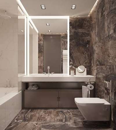 washroom design
with material