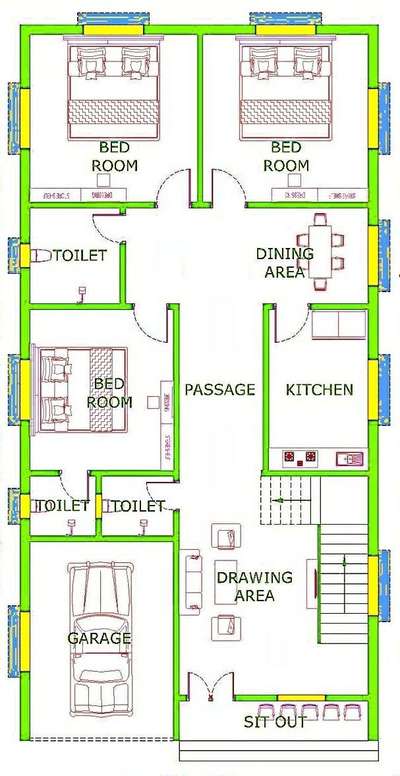 ₹1 स्क्वायर फीट में फ्लोर प्लान बनवाए 9977999020  #2d #2dplanning #FloorPlans  #planningcommunity