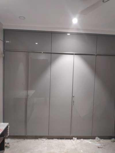 Wardrobes normal doors with acrylic sheet medium Greyish Colour