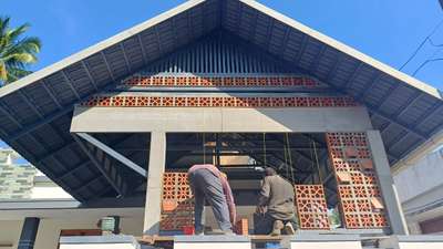 Car porch Elevation work #carporch #keralahomeplans #ContemporaryHouse