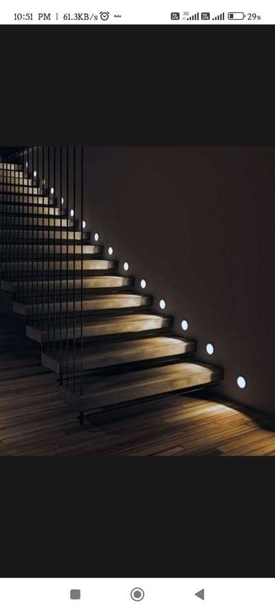 foot light in stairs