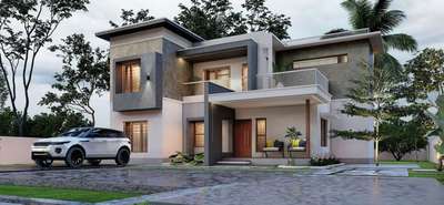 1800 sqft home, 4Bhk with attached bathroom, wider living cum dining, stunning contemporary design 
#architecture