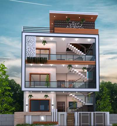 G+2 modern elevation
#ElevationDesign 
#modernhome 
#moderndesign 
#architecturedesigns 
#Architectural&Interior
#High_quality_Elevation 
#HouseDesigns 
#ContemporaryHouse