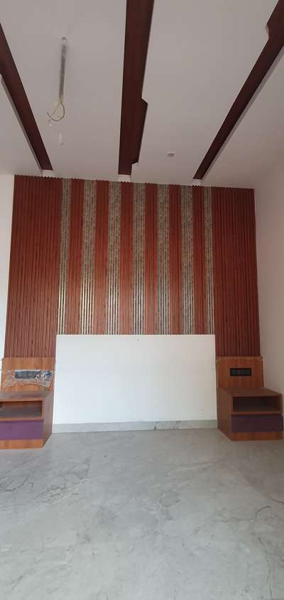 wall paneling (louvers)
false ceilings (gypsum +mica) 
 #WallDecors  #WALL_PANELLING  #WallDesigns  #intriordesign  #HomeDecor  #homeinterior