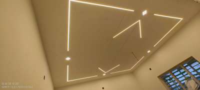 gypsum ceiling with profile light work #GypsumCeiling