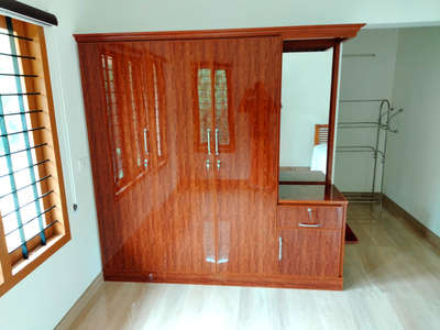 aluminium wood finish wardrop #