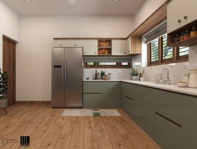 Design with dignity site @ Kollam  #ModularKitchen  #KitchenIdeas  #LargeKitchen  #KitchenCabinet