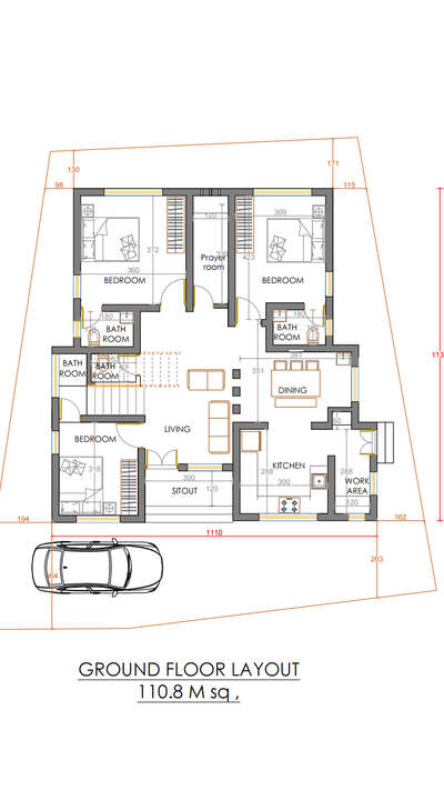 #1200 sqfeet 3bhk plans