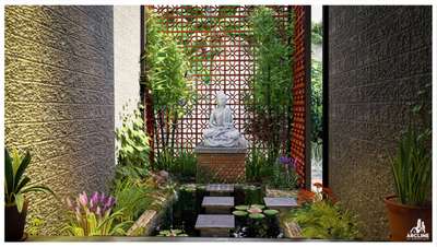 3D Rendering - courtyard  #budha #3d #ElevationHome #LUXURY_INTERIOR