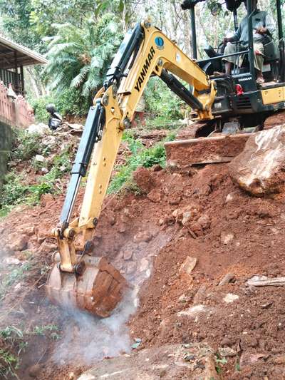 compound wall earth work excavation # THRILOKA