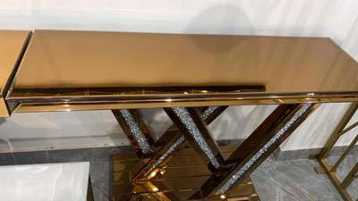 console with gilter copper colour   #HouseDesigns