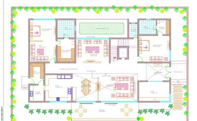 layout planning of a villa of 12000 sq ft