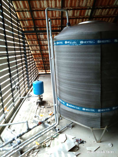 steel tank and pressure pump