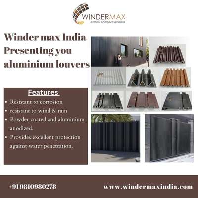 𝙂𝙚𝙩 𝙖 𝙘𝙡𝙖𝙨𝙨𝙞𝙘 𝙡𝙤𝙤𝙠 𝙛𝙤𝙧 𝙮𝙤𝙪𝙧 𝙚𝙭𝙩𝙚𝙧𝙞𝙤𝙧
.
.
Aluminum louvers
at just 270 per sqft
. 
. 
#aluminium #aluminium louvers #exterior #exteriorelevation #elevation #modernexterior #exteriordesigner #louvers #modernelevation 
. 
. 
Stay connected for more information
. 
. 
www.windermaxindia.com
info@windermaxindia.com
Or call us on 9810980278, 9810980636