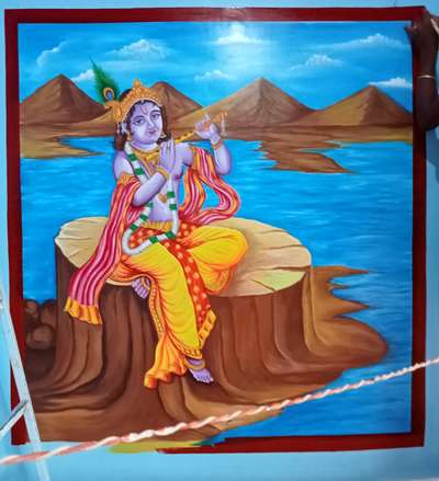 mandir,#temple painting, chitrakari