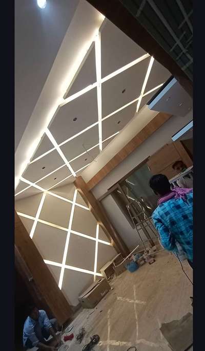 gypsum zigzag ceiling decoration