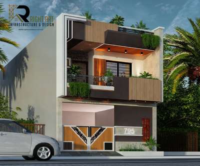 #withmaterialconstruction  #InteriorDesigner  #architecturedesigns  #ElevationDesign  #20x50houseelevation  #20feetexterior