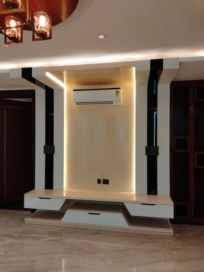 Tv pannel with Profile light  #LivingRoomTVCabinet  #modularTvunits  #tvconsole