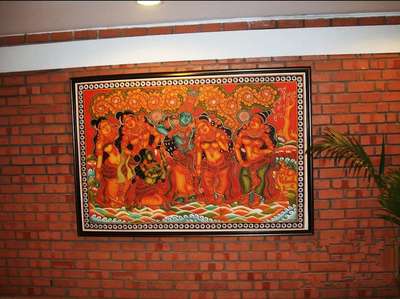 Krishnanum Gopikamarum..Size.6x3 feet..@Kannur.. #muralpainting  #LivingroomDesigns  #LivingRoomPainting  #AcrylicPainting