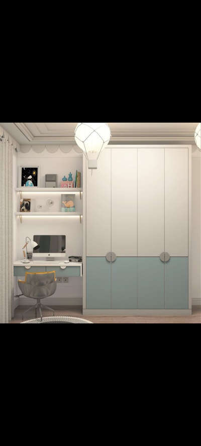 wardrobe with study 

#WardrobeIdeas #WardrobeDesigns #SlidingDoorWardrobe #3DoorWardrobe #studytable #InteriorDesigner #Architectural&Interior