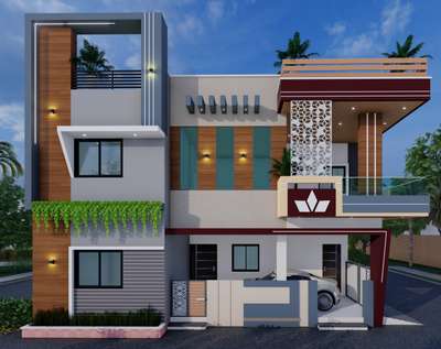 front elevation design 
shree mahakal design 
shree mahakal
engineer rahul anjana 
mo.8435208080
rahul anjana
 #ElevationHome  #shree