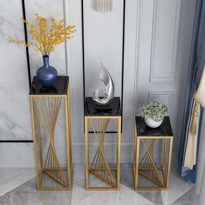 Set of 3 pot stand
marble top
iron stand