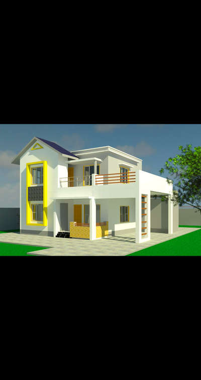 low cost  #3d  #Home design (exterior ) 
വീടിൻ്റെ 3d ഡിസൈൻ വരയ്ക്കാൻ ബന്ധപ്പെടുക 9567533685