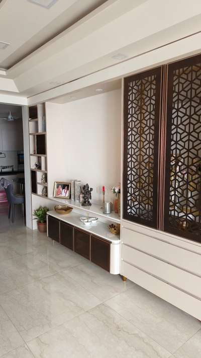 living room and mandir design