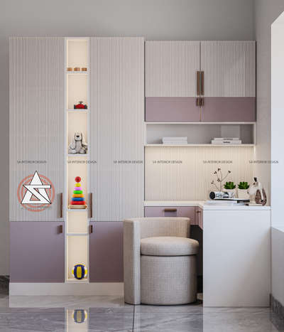 PINK KIDS ROOM. 💞
 കുട്ടികളുടെ ബെഡ്‌റൂം മനോഹരമാക്കാം 💞. 
1600 per sqf 👍

 #BedroomDecor  #KingsizeBedroom #BedroomIdeas #bedroomdesign