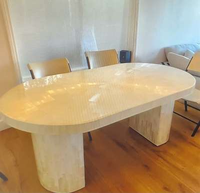 selenite stone dining table