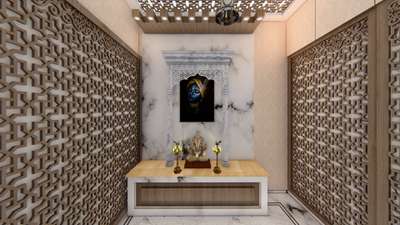 #pujaroom #woodenpanelling #WoodenCeiling