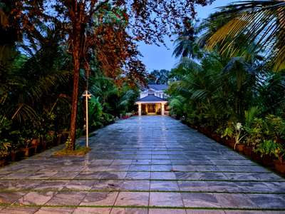 Bangalore stone work Sone @ Guruvayoor 5000sqft  #BangaloreStone #Landscape #pavingstones #naturalstones