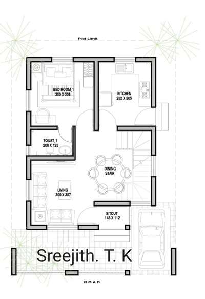 2സെന്റ് സഥലം, 1050 Sqft. 3 bed room, 3 bath room, dinning, Living, Kitchen, balcony. and Car parking space. Location Karamana, Trivandrum. cost 20 Lakhs.