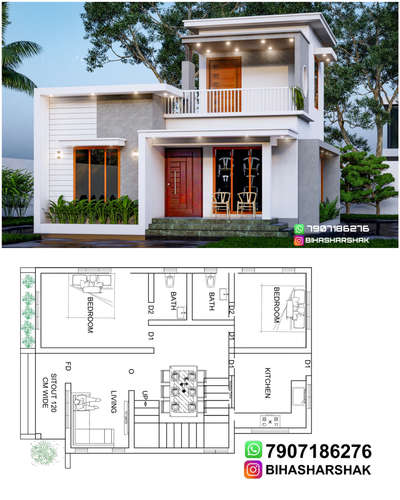 Budget homes
 exterior witn plan '
2 BHK
Design: @bihasharshak arshak kolo #khd #keralahomedesigns #keralahomedesign #architecturekerala #keralaarchitecture #renovation #keralahomes #interior #interiorkerala #homedecor #landscapekerala #archdaily #homedesigns #elevation #homedesign #kerala #keralahome #thiruvanathpuram #kochi #interior #homedesign #arch #designkerala #archlife #godsowncountry #interiordesign #architect #builder #budgethome #homedecor #elevation #plannerstickers