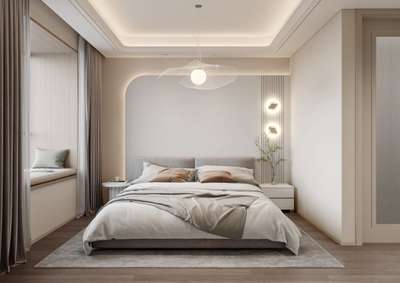 Interior for Bedroom area with balcony.
.
.Modern interior For Bedroom
. 
.
#BedroomDecor #Bedroom