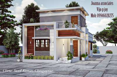 3cent plot ൻ 4 bed room, Drawing room,dining kitchen, site out, balcony.1800sqft.