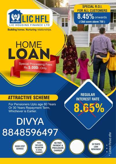 THIS HOLI, We color your lives with the best HOMES

Mobile :075103 85499, 8848596497
Email : loan@homeloanadvisor.in
Website : www.homeloanadvisor.in

Home Loans
Persional Loans

HLA Financial Services
Home Loan

#hlafinancialservices #lichflstaff #LICHFL #Laploan #PlotLoan #homeloan #HomeLoanAdvisor #lichfldme
