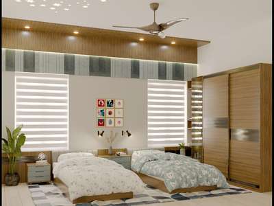 Kids room interior design. #architecturedesigns  #Architectural&Interior  #BedroomDecor  #3dbedroom  #visualization  #KeralaStyleHouse