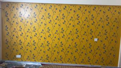 wall decoration with paint by freehand