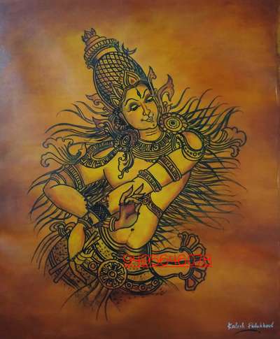 #mural painting on canvas, hight 30 inches, width 24 inches, rate without frame 1500